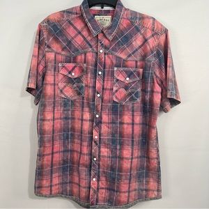 BKE vintage 1967 athletic fit size large pearl snap shirt